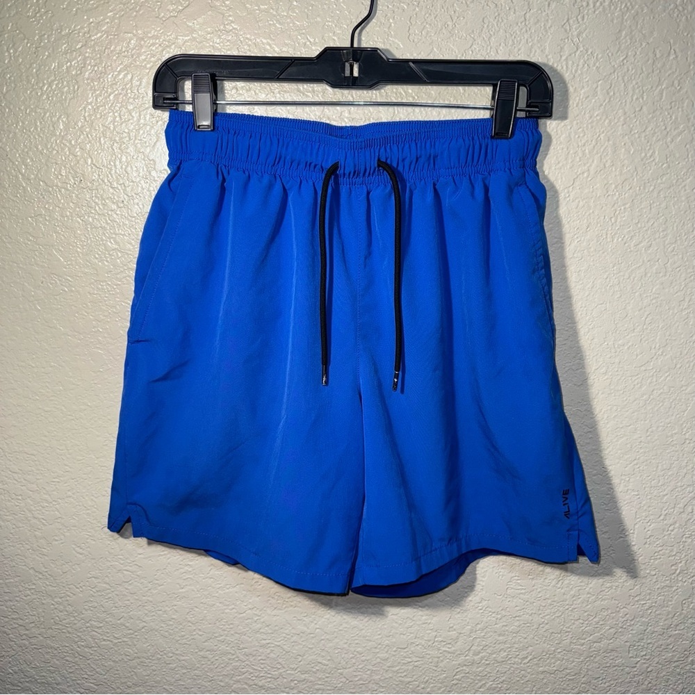 Alive Men’s Blue Athletic Shorts Size M Gym Workout Running Activewear